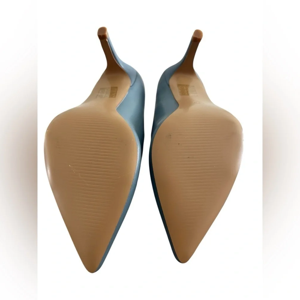Journee Collection Pointed-Toe Blue Mary Jane Heels